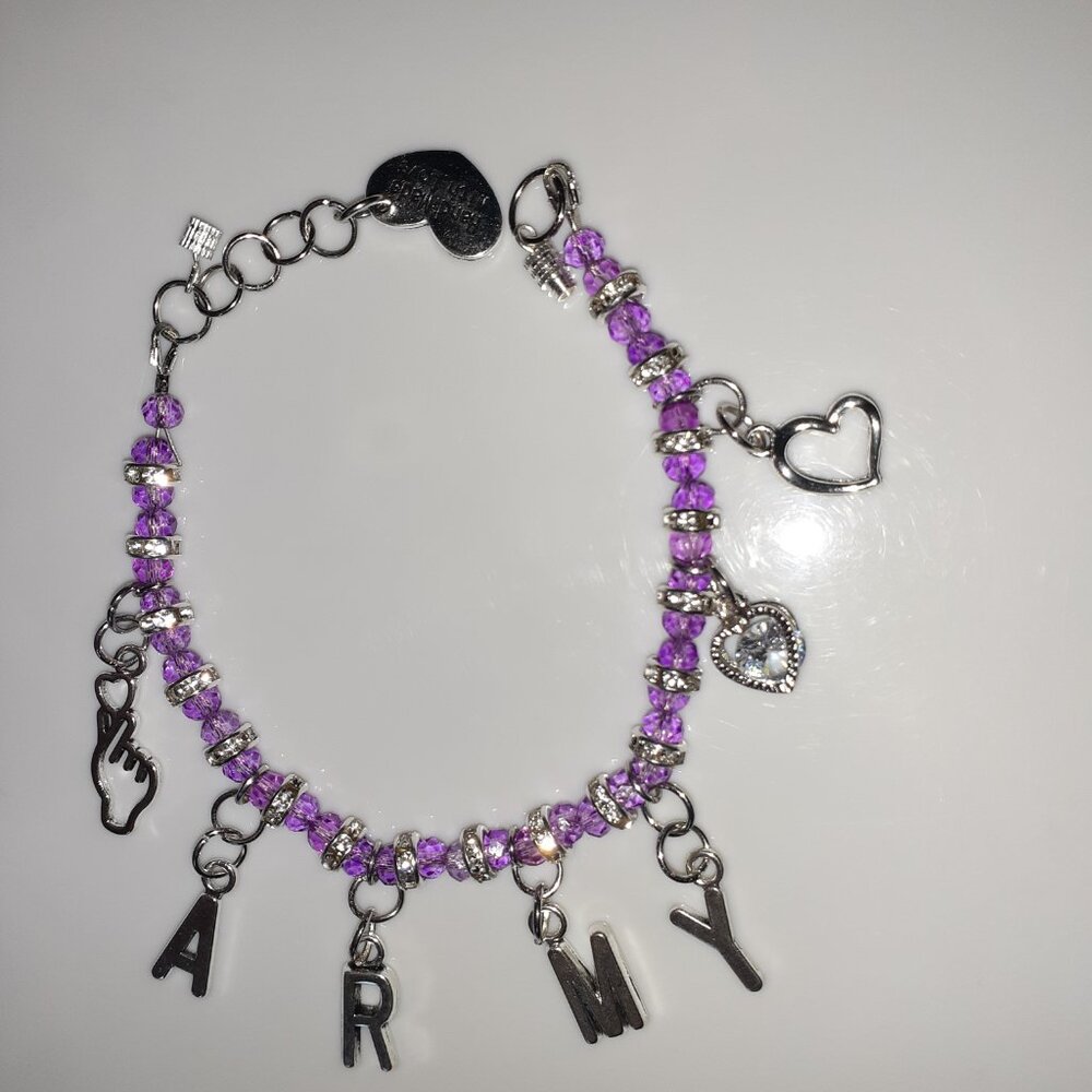 Handmade Beaded Bracelet  (BTS Inspired for fans)
